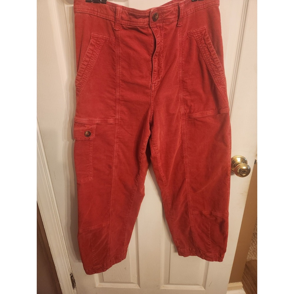 Urban Outfitters by Anthropologie Brick Red Straight‎ Cargo Pants Women's Sz. 12